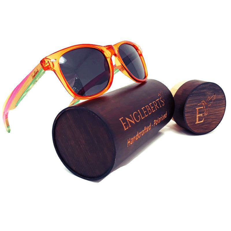 Engleberts Handcrafted Polarized Sunglasses Multi Colored Bamboo Pamisva